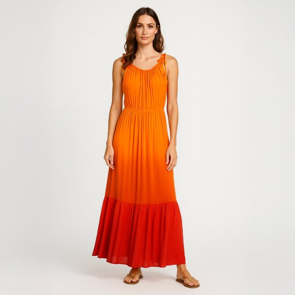 A349 ✽ Sunset Ombre Maxi Dress - Picture 1 of 4